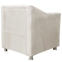 Ver imagem 3 de Poltrona Decorativa Tillak Tilla em Suede para Sala de Estar, Consultório e Recepção - Bege