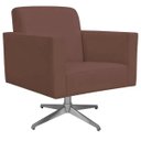 Ver imagem 1 de Poltrona Decorativa com Base Giratória Para Sala de Estar Helô Suede Rosê - Lyam Decor