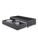 Ver imagem 4 de Base Box Cama Solteiro com Gaveta Sapateira 88x188 Cm Suede