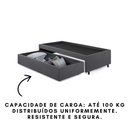 Ver mais imagens de Base Box Cama Solteiro com Gaveta Sapateira 88x188 Cm Suede