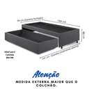 Ver imagem 3 de Base Box Cama Solteiro com Gaveta Sapateira 88x188 Cm Suede