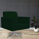 Ver imagem 2 de Poltrona Decorativa com Base Giratória Para Sala de Estar Helô Suede Verde Musgo - Lyam Decor