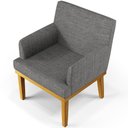 Ver mais imagens de Kit 2 Poltronas Decorativas para Beatriz Linho Cinza Escuro - Lyam Decor