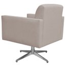 Ver imagem 5 de Poltrona Decorativa com Base Giratória Para Sala de Estar Helô Linho Bege - Lyam Decor