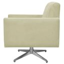 Ver imagem 4 de Poltrona Decorativa com Base Giratória Para Sala de Estar Helô Suede Bege - Lyam Decor