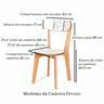 Cadeira em Madeira Divino Branco/base Mel - 5