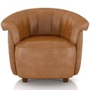 Ver imagem 2 de Poltrona Decorativa para Sala Living Orgânica Perseu M03 Couríssimo Whisky - Lyam Decor