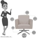 Ver imagem 7 de Kit 2 Poltronas Decorativas Base Giratória para Helô Linho Bege - Lyam Decor