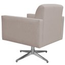 Ver imagem 6 de Kit 2 Poltronas Decorativas Base Giratória para Helô Linho Bege - Lyam Decor
