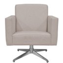 Ver imagem 4 de Kit 2 Poltronas Decorativas Base Giratória para Helô Linho Bege - Lyam Decor