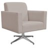 Kit 2 Poltronas Decorativas Base Giratória para Helô Linho Bege - Lyam Decor - 3