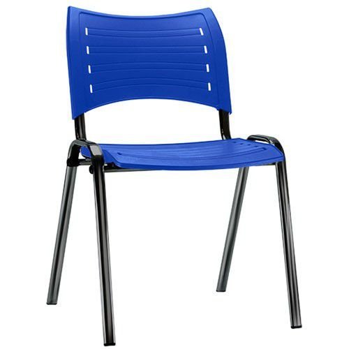 Cadeira Secretaria Fixa Iso Plástica - Azul