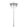 Poste Braço Luminária Romana Tripla Branco 2mt - 1