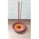 Ver imagem 3 de Incensário de Cerâmica Peruano 3 Cores 14 Cm para 3 Incenso