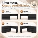 Ver imagem 7 de Conjunto Escritório com Mesa em L 6 Gavetas e Cadeira Giratória Multimóveis MCR6116 Preto