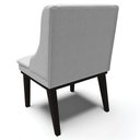 Ver imagem 6 de Kit 3 Cadeiras Decorativas Sala de Jantar Base Fixa de Madeira Firenze Linho Cinza/Preto G19 - Gran