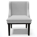 Ver imagem 7 de Kit 3 Cadeiras Decorativas Sala de Jantar Base Fixa de Madeira Firenze Linho Cinza/Preto G19 - Gran
