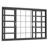 Janela Vitro de Correr 4f 120x100 Req7cm sem Vd Quadriculada - 1