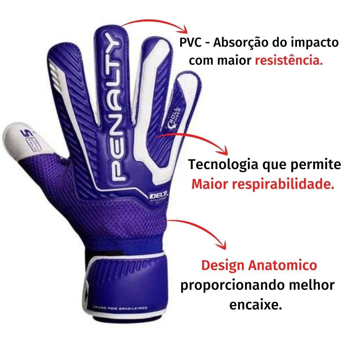 Luva Goleiro Campo Penalty Delta Rollfinger - Azul - 10 - 2