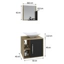 Ver imagem 4 de Conjunto Balcão C-cuba L38 e Espelheira Soft 500 Carvalho C-branco Chess Carvalho C-preto Ônix