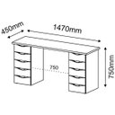 Ver imagem 4 de Mesa para Escritório Escrivaninha Due Web Nogal Preto - Lyam Decor
