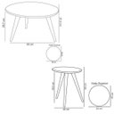 Ver imagem 4 de Kit Mesa Lateral com Mesa de Centro Decorativa Sofia Amarelo Pés Palito - Lyam Decor