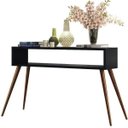 Ver imagem 2 de Kit Aparador com Mesa de Centro Lara Preto Pés Palito - Lyam Decor