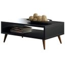 Ver imagem 3 de Kit Aparador com Mesa de Centro Lara Preto Pés Palito - Lyam Decor