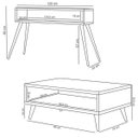 Ver imagem 4 de Kit Aparador com Mesa de Centro Lara Preto Pés Palito - Lyam Decor