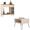 Conjunto Aparador Bar Buffet com Mesa de Centro Cartier Off White - 1