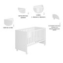 Ver imagem 4 de Quarto Bebe Infantil Doce Sonho Berço Reto Rodizio e Guarda Roupas Multiuso Qmovi