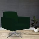 Ver imagem 2 de Kit 2 Poltronas Decorativas Base Giratória para Helô Suede Verde Musgo - Lyam