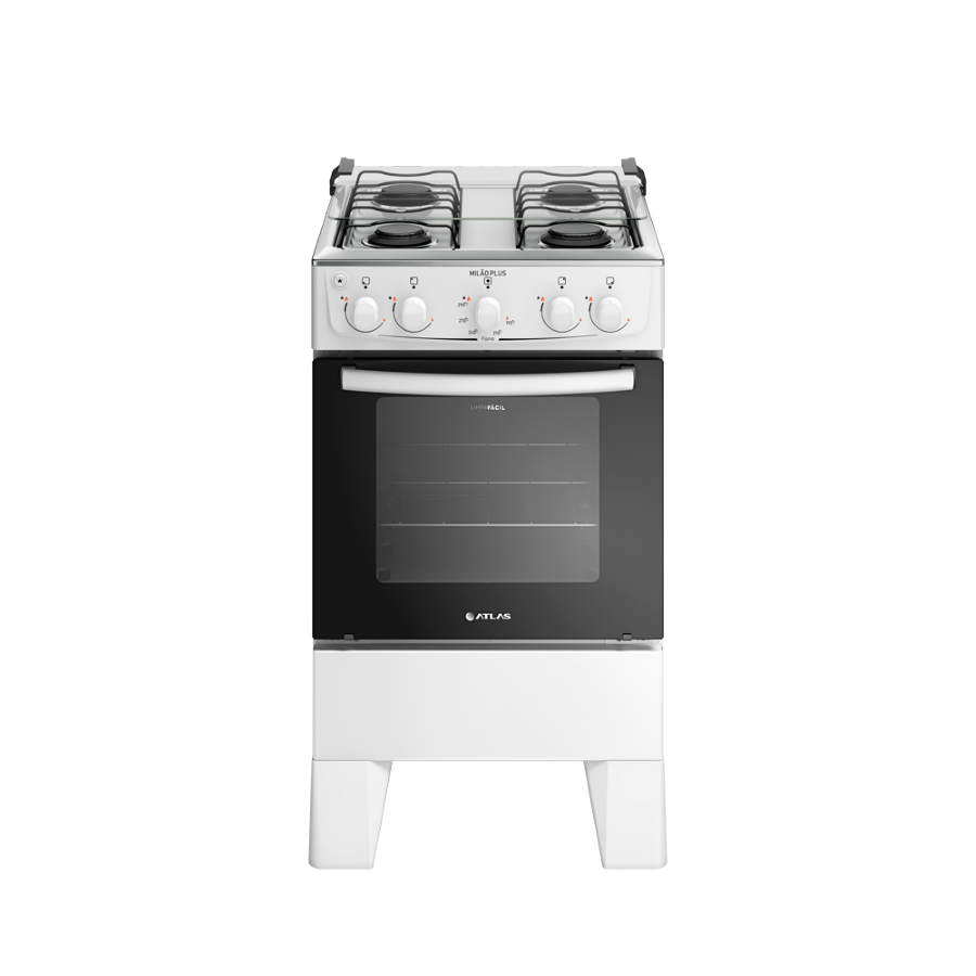 Fogão 4 Bocas Atlas Milão Plus Branco – Bivolt – 300001770