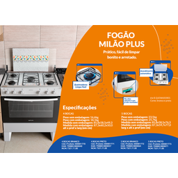 Fogao Atlas Milao Plus 4q (branco) - 9