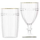 Ver imagem 2 de Jogo de Taças e Copos de Cristal Imperial Fio de Ouro 8 Peças - Lyor