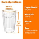 Ver imagem 7 de Jogo de Taças e Copos de Cristal Imperial Fio de Ouro 8 Peças - Lyor