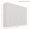 Ver imagem 5 de Guarda-Roupa Casal Modulado Canto com Espelho 15 Portas 6 Gavetas Multimóveis Branco