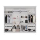 Ver mais imagens de Guarda-Roupa Casal Modulado Canto com Espelho 15 Portas 6 Gavetas Multimóveis Branco