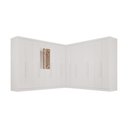 Ver imagem 2 de Guarda-Roupa Casal Modulado Canto com Espelho 15 Portas 6 Gavetas Multimóveis Branco