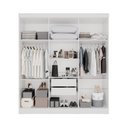 Ver imagem 6 de Guarda-Roupa Casal Modulado Canto com Espelho 15 Portas 6 Gavetas Multimóveis Branco
