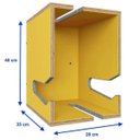 Ver imagem 4 de Kit 04 Nichos com Suporte de Parede Easy Amarelo - Be Mobiliário