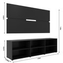 Ver imagem 3 de Rack Estante Grande C/ Painel Preto P/ Tv até 55 Polegadas