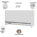 Ver imagem 5 de Armário Multiuso Aéreo Cabideiro Grécia Branco - Lyam Decor