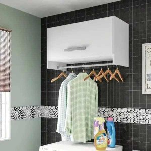 Armário Multiuso Aéreo Cabideiro Grécia Branco - Lyam Decor