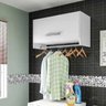 Armário Multiuso Aéreo Cabideiro Grécia Branco - Lyam Decor - 1