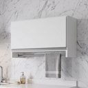 Ver imagem 2 de Armário Multiuso Aéreo Cabideiro Grécia Branco - Lyam Decor