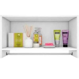 Armário Multiuso Aéreo Cabideiro Grécia Branco - Lyam Decor - 3 Armário Multiuso Aéreo Cabideiro Grécia Branco - Lyam Decor - 3
