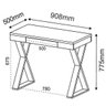 Mesa para Escritório Escrivaninha Cavalete 1 Gaveta Veneza A02 Web Preto - Lyam Decor - 5