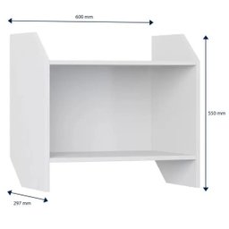 Kit 02 Armários Aéreos Sem Porta Soul Branco TX - Be Mobiliário - 3 Kit 02 Armários Aéreos Sem Porta Soul Branco TX - Be Mobiliário - 3