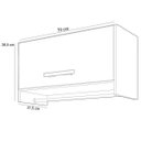Ver imagem 4 de Kit 2 Armários Multiuso Aéreo Cabideiro Grécia Branco - Lyam Decor